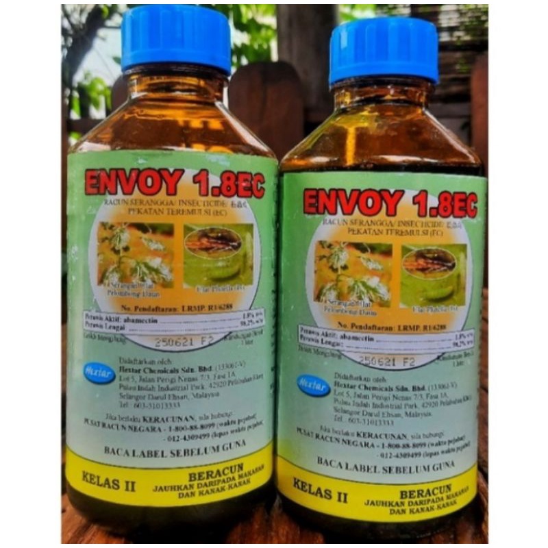 Insektisida INVOY 1.8 EC ABAMEKTIN kemasan 1 liter original ABAMEKTIN terbaik MALAYSIA