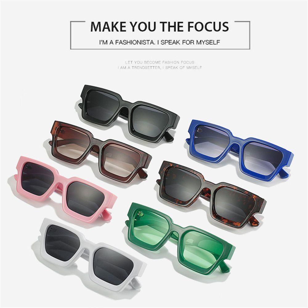 Suyo Kacamata Retro Trendy Punk Bingkai Persegi Tebal Ladies Shades