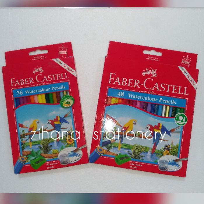 

Alat Tulis Perlengkapan Mewarnai Pensil Warna Watercolour Pencils Faber Castell Isi 24, 36, 48 Warna