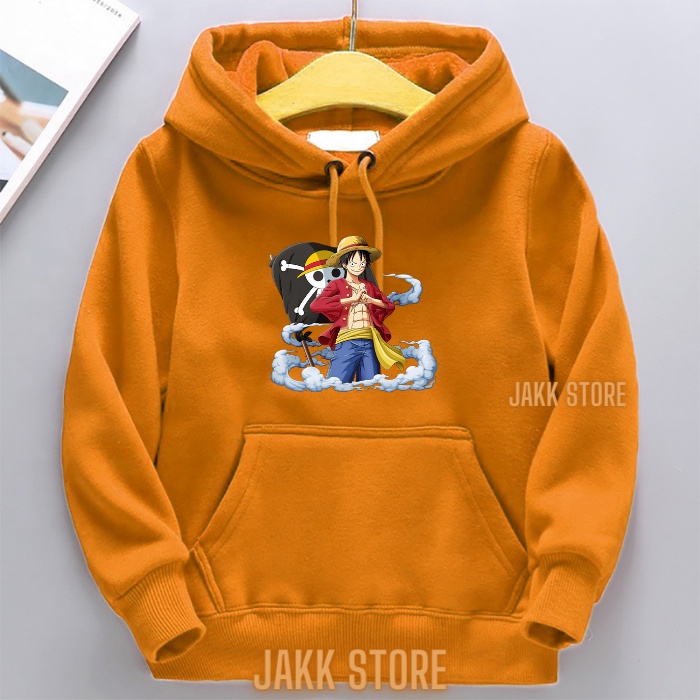 Jaket Anak laki Laki/Jacket LUFFY ONE PIECE Umur 2-14 tahun/Sweater Switer Anak Keren/Hoodie Hodie Anak Anak Terbaru