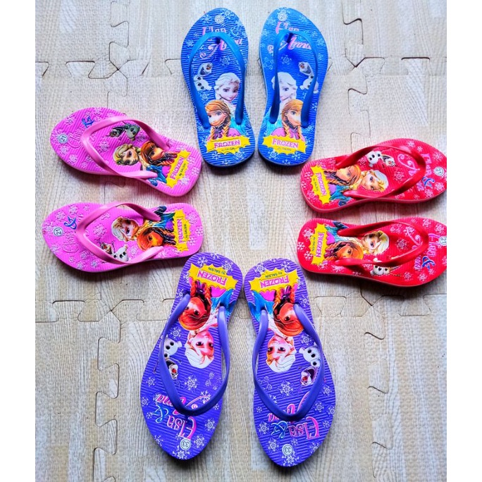 [size 21-25] SANDAL JEPIT ANAK PEREMPUAN 2-8 TAHUN KARAKTER PRINCESS / SANDAL LUCU ANAK CEWEK KARAKTER FROZEN PRINCESS ELSA &amp; ANNA