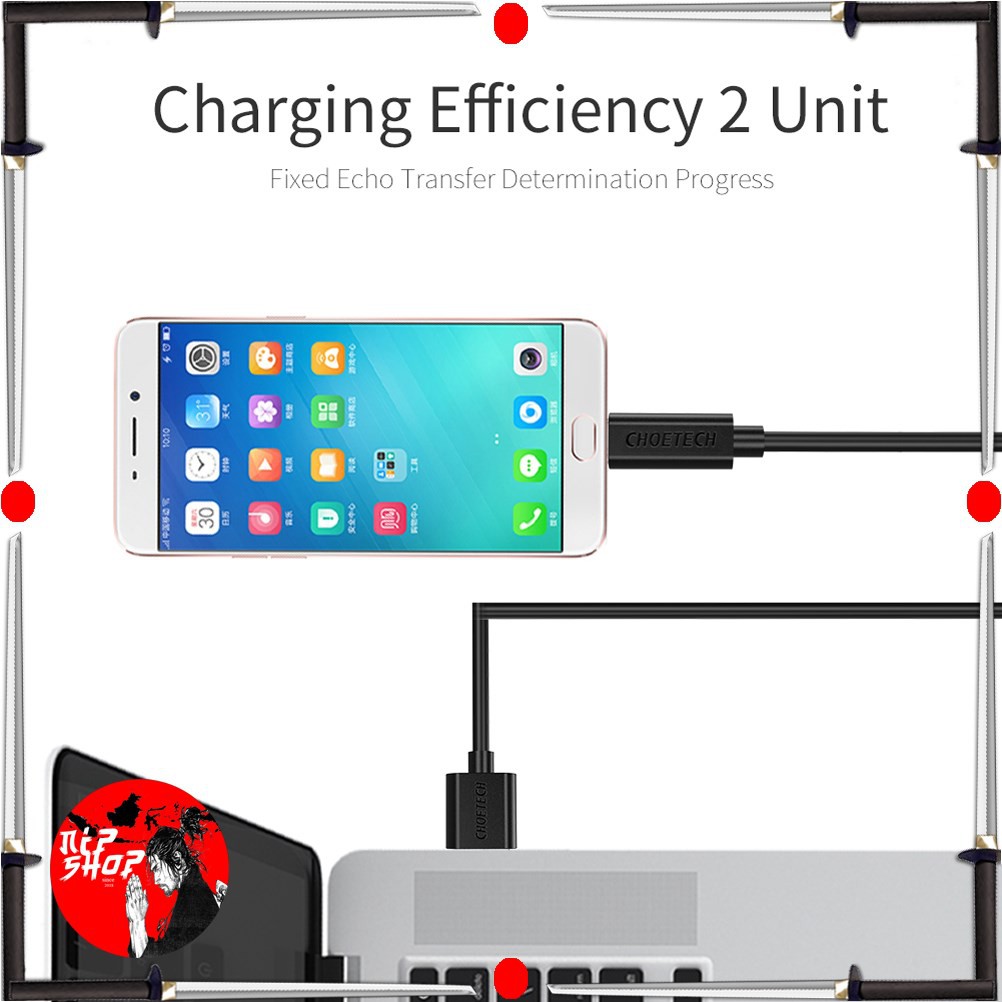 Kabel Charger Micro USB Fast Charging 2.4A 1.2 Meter - AB003 - Black