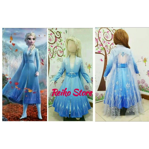 Kostum Frozen 2 Elsa  II Dua Dress Baju  Anak  Putri  Princess 
