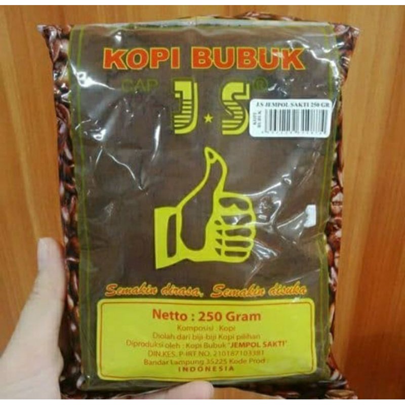 

Kopi Bubuk Jempol Sakti JS Asli Lampung 250 g