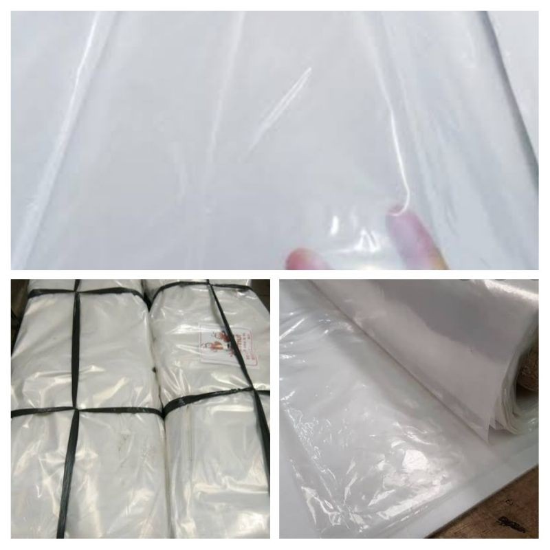 

plastik pe bening lebar 1meter doblelayer 0,06
