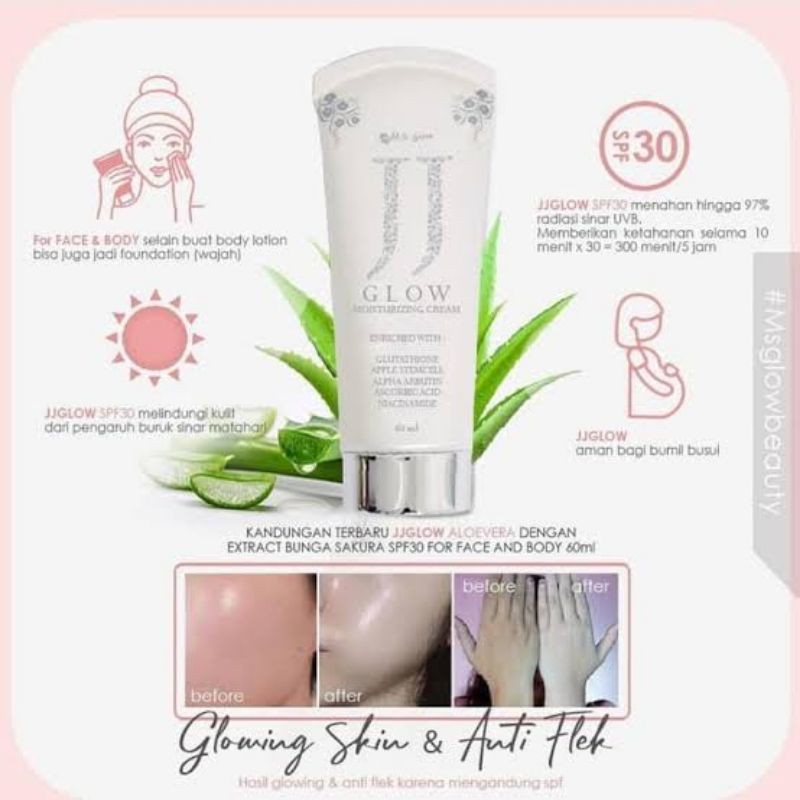 JJ Glow Ms Glow Moisturizing Cream SPF 30 | Sunscreen Ms Glow