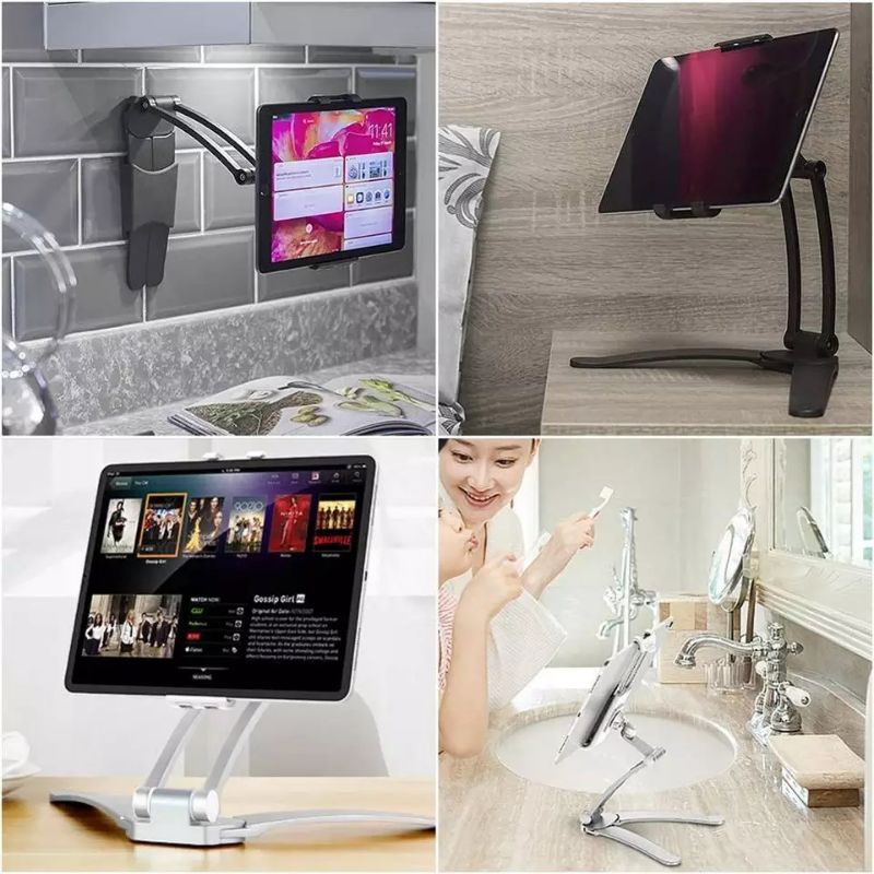 Phone Holder Handphone Tab Tablet Desktop Universal 2in1 Stand Standing meja dudukan Lipat digantung didinding