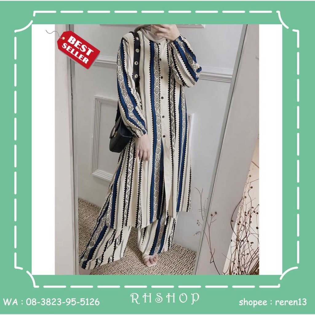 ONE SET TUNIK ONE SET RAYON ONE SET JUMBO ONE SET MOTIF BAJU SETELAN BAJU ATASAN DAN BAWAHAN