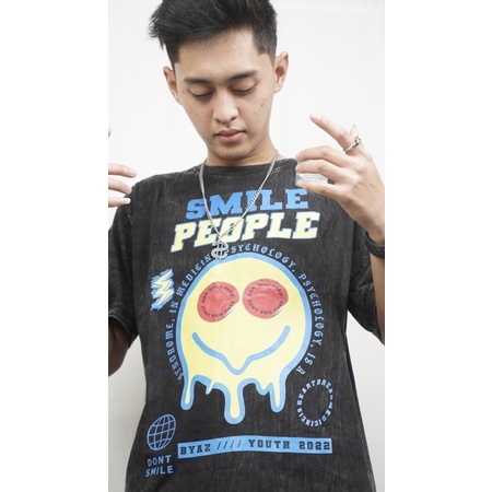 T Shirt Smile People Sandwash BYAZ Original