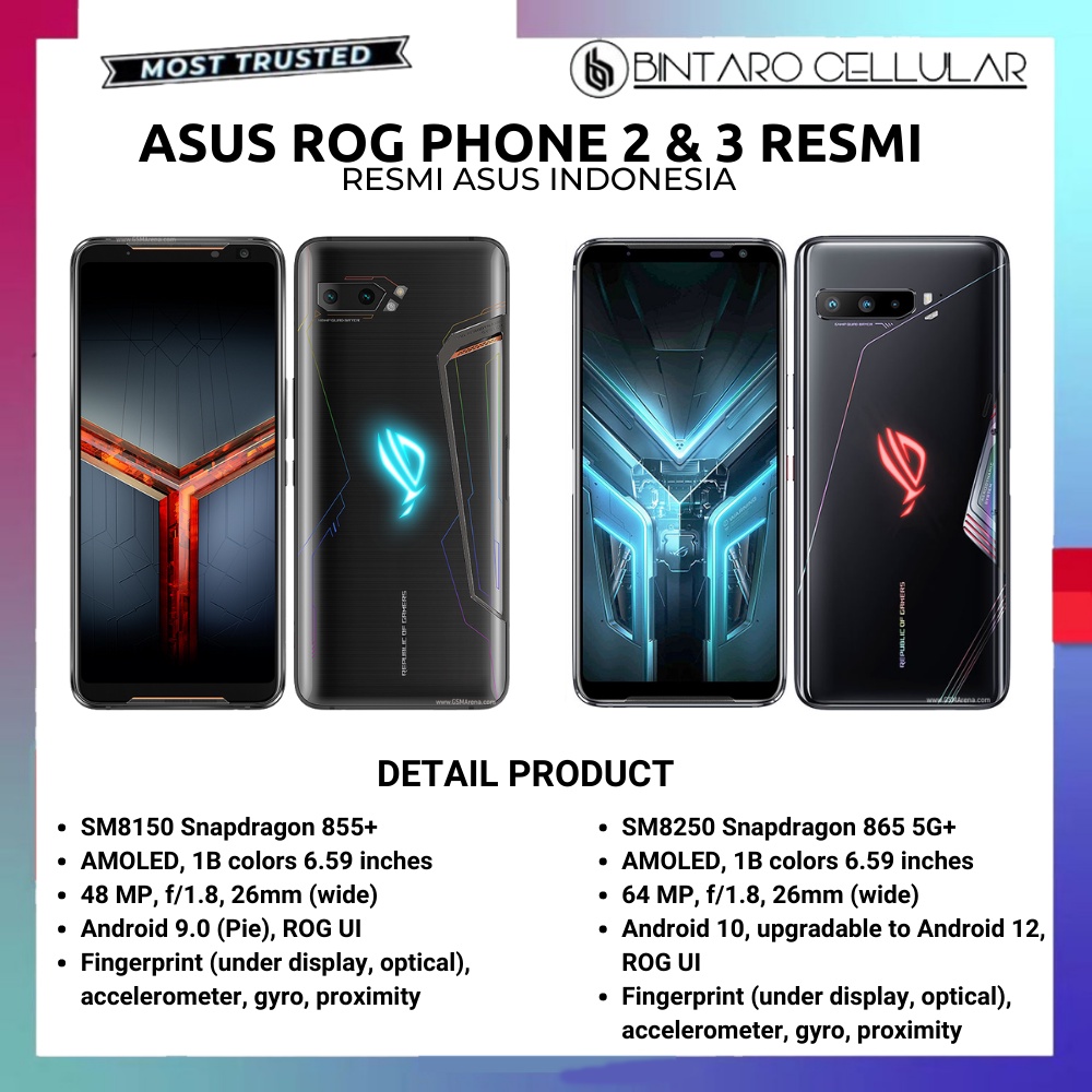 ASUS ROG PHONE 3 / 2 5G 8GB/128GB 12GB/256GB GARANSI RESMI TAM 8GB/128GB 12GB/256GB