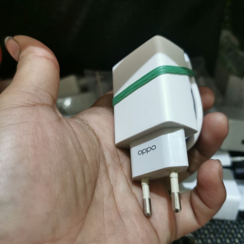 Charger Oppo A12 Copotan bawaan Hp micro usb bekas mulus