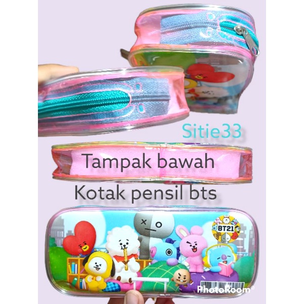 

1PCS KOTAK PENSIL BTS TRANSPARANT SAMPING