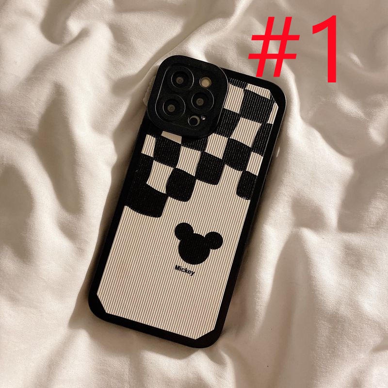 Angel Eyes Mickey Lattice Soft Case iP iPhone 7 8 + Plus X XR SE 2020 XS Max 11 12 13 Pro Max Casing Xiaomi Redmi Note 8 Pro