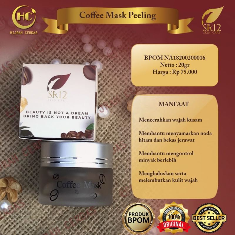 coffe mask / perontok komedo / masker kopi / lulur kopi wajah