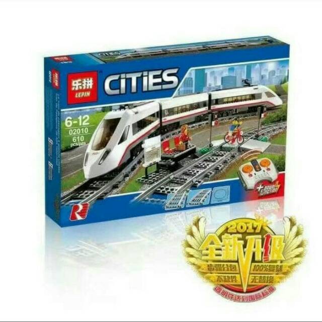 MAINAN LEGO BRICK CITIES HIGH SPEED PASSENGER TRAIN LEPIN 02010 ISI 610PCS