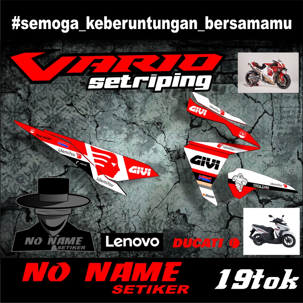 STRIPING VARIO 125 150 racing (19tok) motif moto Gp Givi - TAHUN 2015 2014 2015 2016 2017 stiker sticker decal