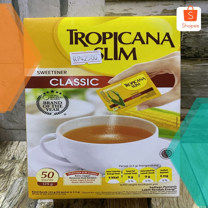 

tropicana slim sweetener classic 50 sachet Terlaris