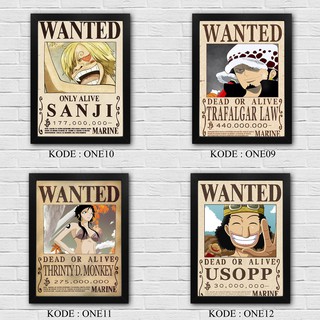  Hiasan  dinding  dekorasi rumah ANIME ONE  PIECE  WANTED 