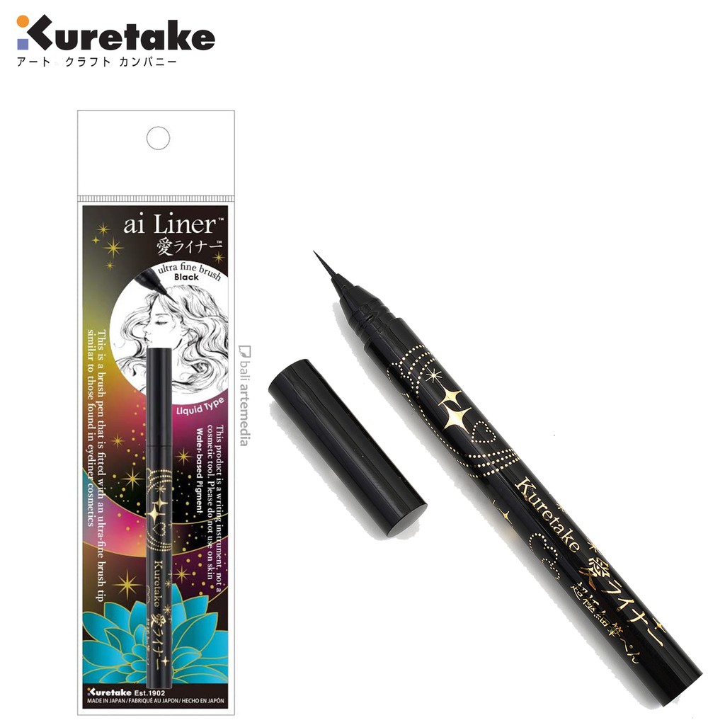 Kuretake ZIG Ai Liner - Ultrs Fine Black Brush Pen Liquid Type