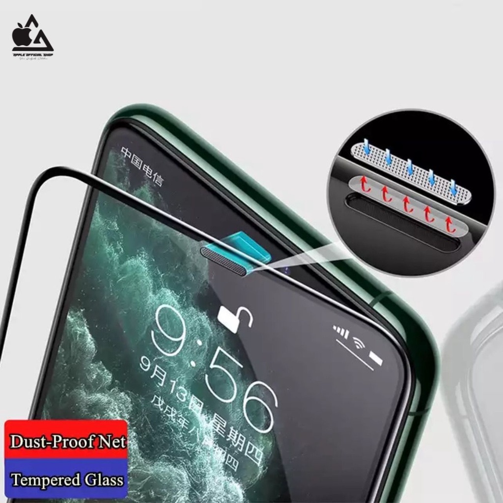 iPhone Series Premium Tempered Glass Original 4S Anti Dust / Debu for iPhone 16 15 14 13 12 11 Pro Max Plus Mini 16+ 15+ 14+ Xr X Xs Max 6 6+ 7 7+ 8 8+ SE 2 SE 3 Anti Debu Screen Protector Clear Bening Anti GORES KACA
