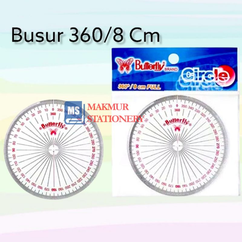 

Busur Derajat Butterfly 360/8 cm