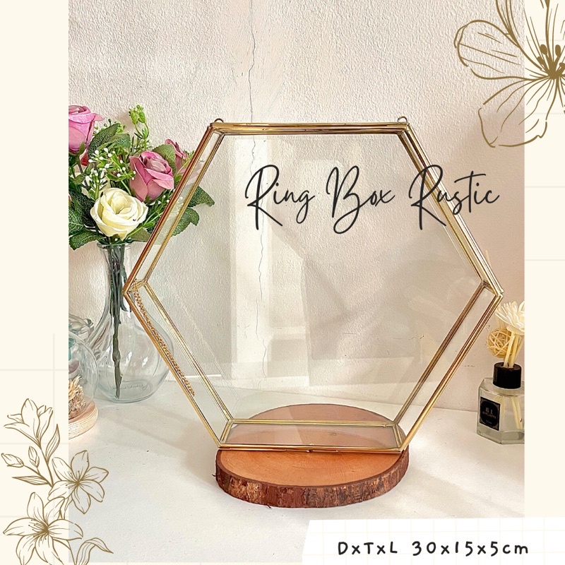 Ready Stock Box Hampers/ Mahar/ Kotak Uang Seserahan Terrarium Kaca