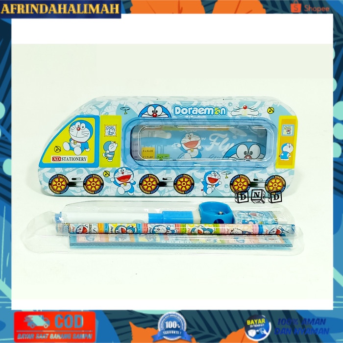 

[TERBARU] Kotak Pensil Anak Sekolah Set Alat Tulis Karakter Doraemon Tsum Tsum