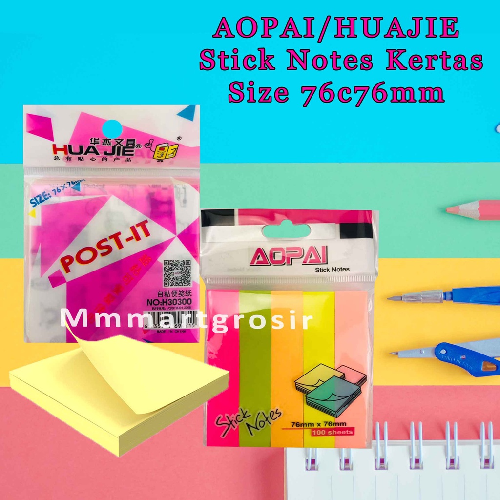 

Sticky Notes / Kertas Tempel / Kertas Catatan Kecil / 76mmx76mm