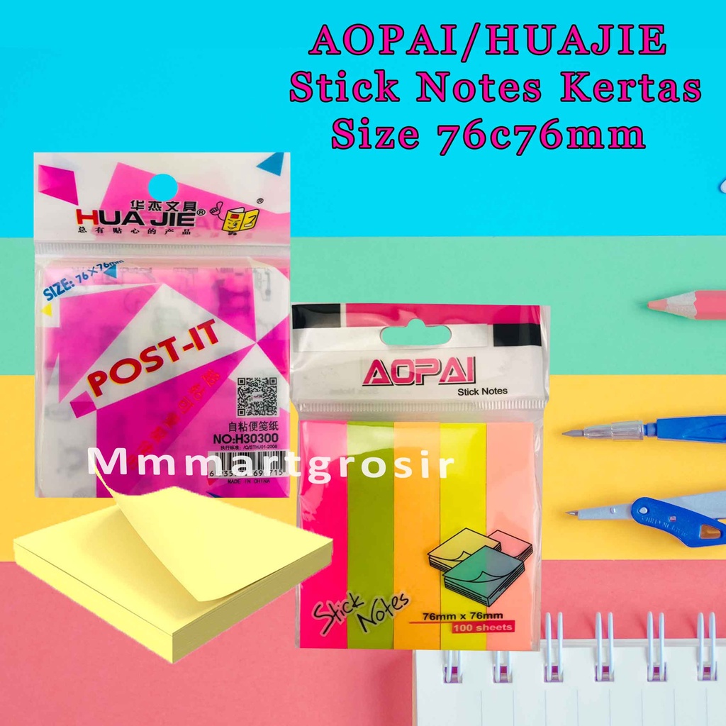 Sticky Notes / Kertas Tempel / Kertas Catatan Kecil / 76mmx76mm