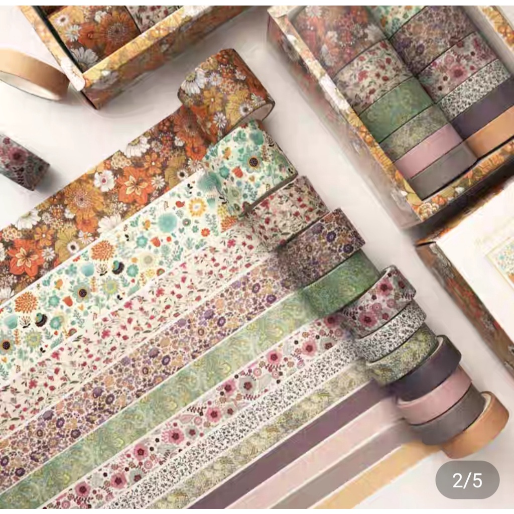 

washi tape/masking tape/solatip warna 12 roll
