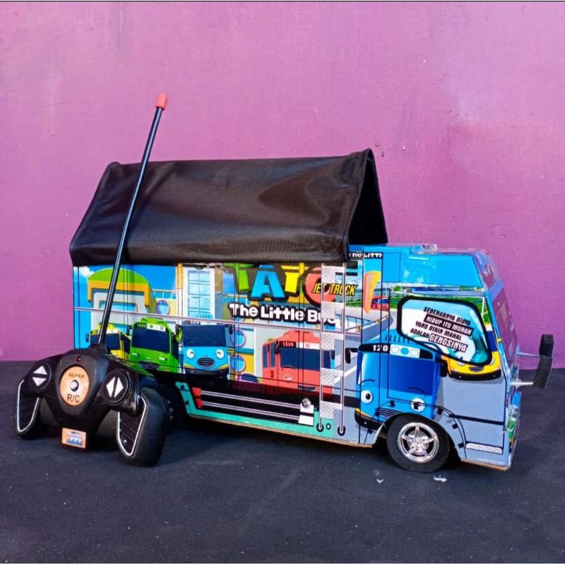 truk oleng remot control - mainan anak - mobil mainan murah - miniatur truk kayu triplek - koleksi