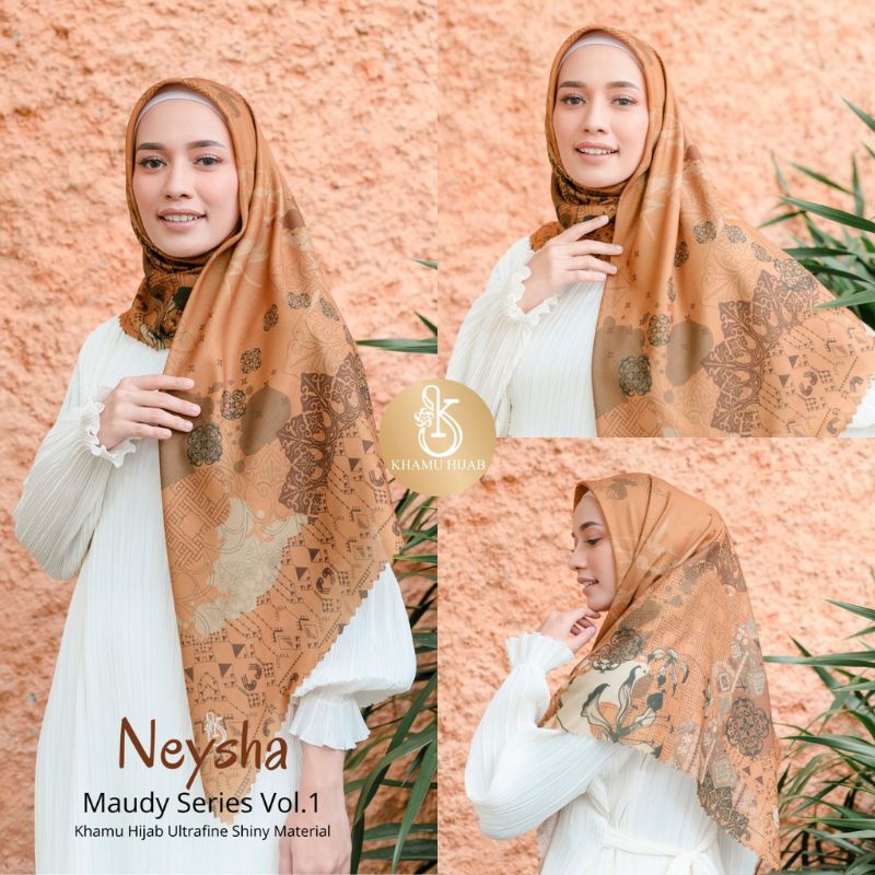 JILBAB SEGIEMPAT ULTRAFINE VOAL MOTIF PREMIUM ORIGINAL HAMPERS HIJAB