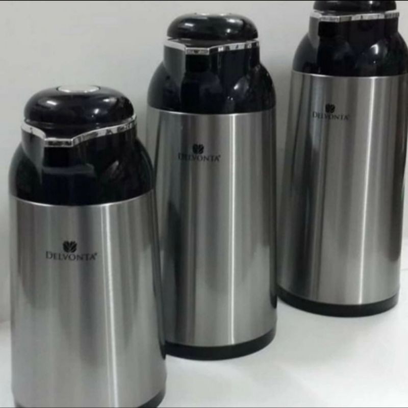 Termos air panas Delvonta vacuum jug 1,3 Liter stainless stell