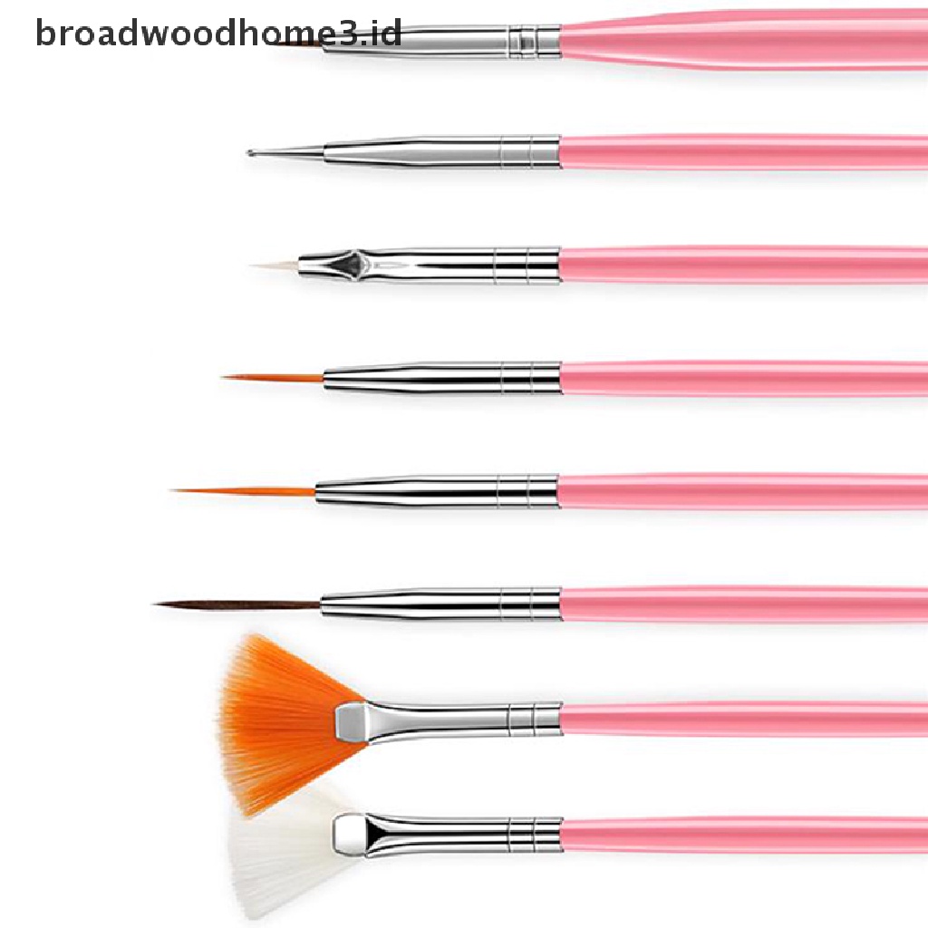 15pcs / set Brush Untuk Melukis / Menggambar Kutek Gel