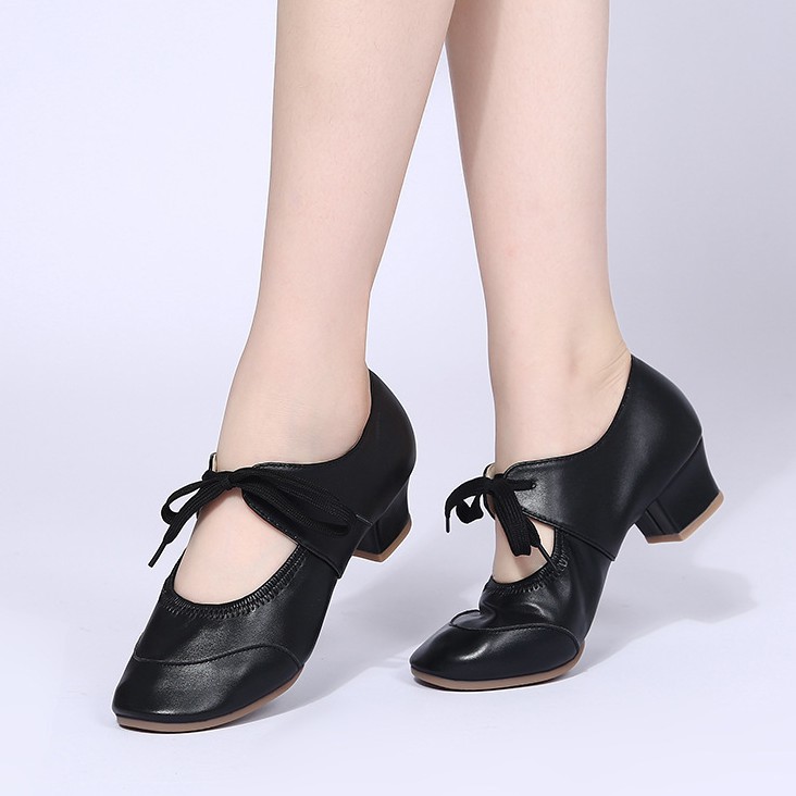 Sepatu dance wanita Sepatu Wanita sepatu dans Sepatu hak 4cm Sepatu Heel Sepatu Dansa Latin wanita