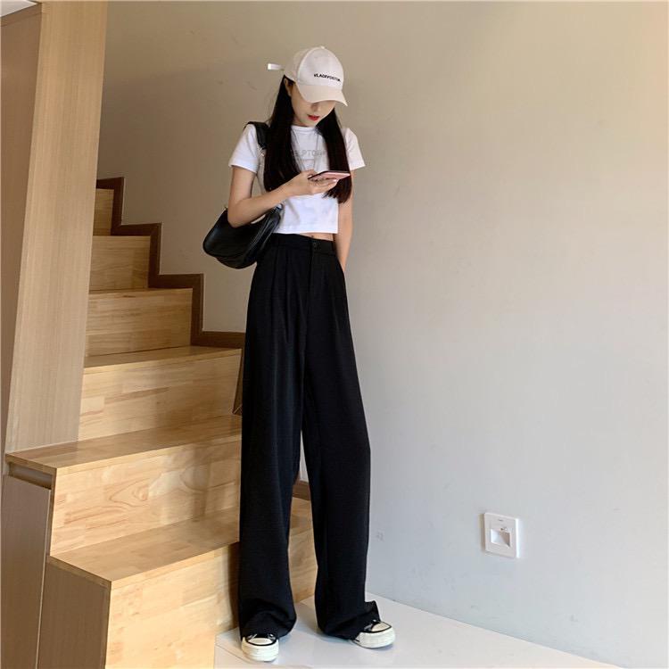 [littlecrab] Celana Panjang Kulot Loose Cullote Pants Kancing Highwaist Celana Kantor Formal Kasual Simple Polos Elegan Berkualitas Premium Quality Korean Style