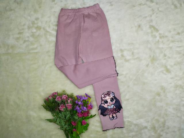 Ss#515 Celana Legging Anak Perempuan Size 1-4tahun Gambar Lol  / Celana Anak