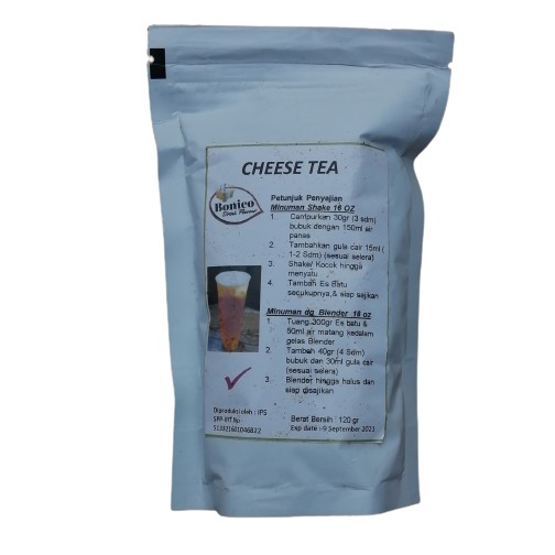 

BONICO CHEESE TEA Drink powder 120gr Bubuk minuman kekinian powder TEH KEJU ice blend