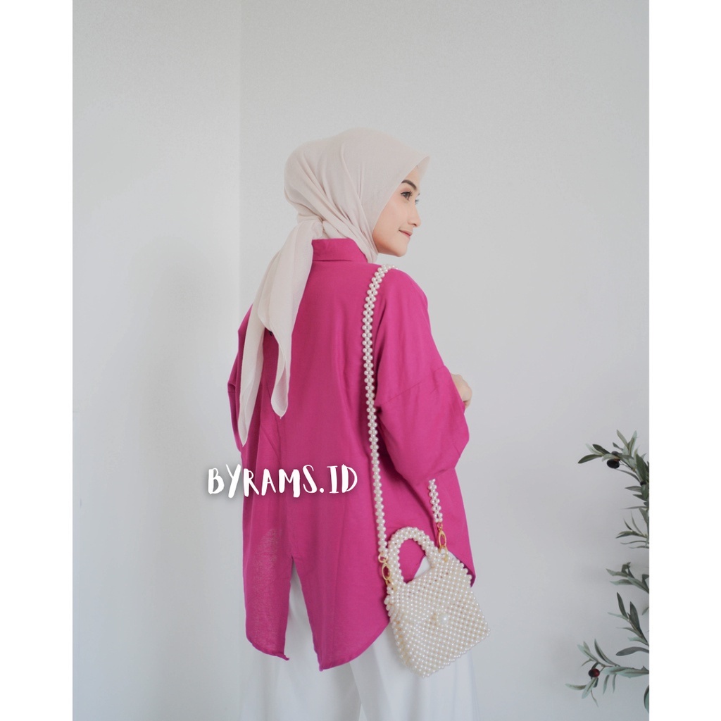 Kemeja Wanita Linen Nelka Shirt Linen Oversize