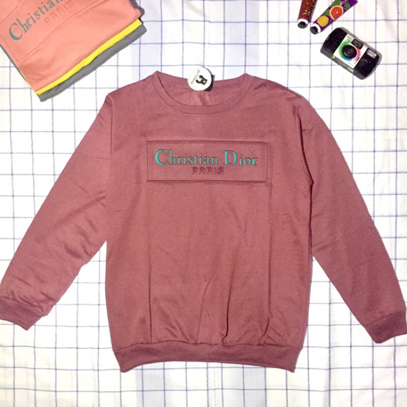(REAL PICT) SWEATER WANITA |SWEATER CROP | CROP TOP | CHRISTIAN DIOR |
