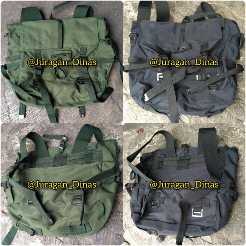 Ransel Tempur M45 Hijau Ijo TNI Hitam Brimob Anti Air