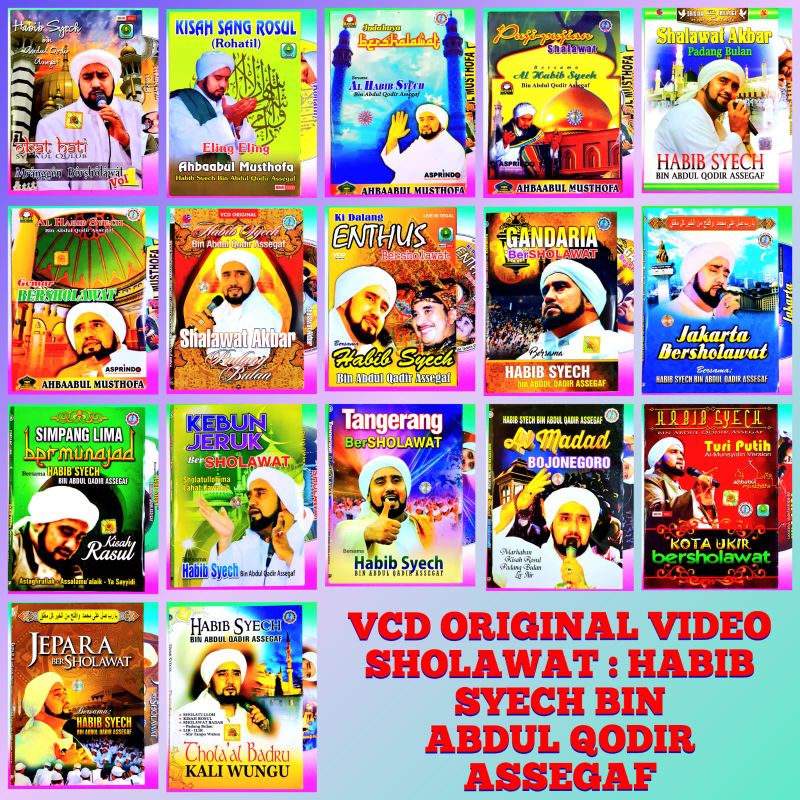 KASET VCD LAGU HABIB SYECH BIN ABDUL QADIR ASSEGAF-KASET VCD LAGU SHOLAWAT-KASET VCD SHOLAWAT TERBAR