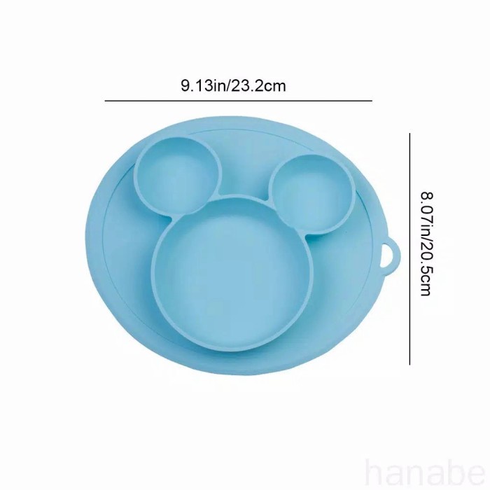 Piring makan bayi silikon plate mat / sure grip platemat silicone / piring makan anak silicone