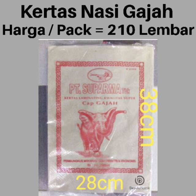 

Kertas Nasi Gajah kertas bungkus nasi kertas nasi bungku