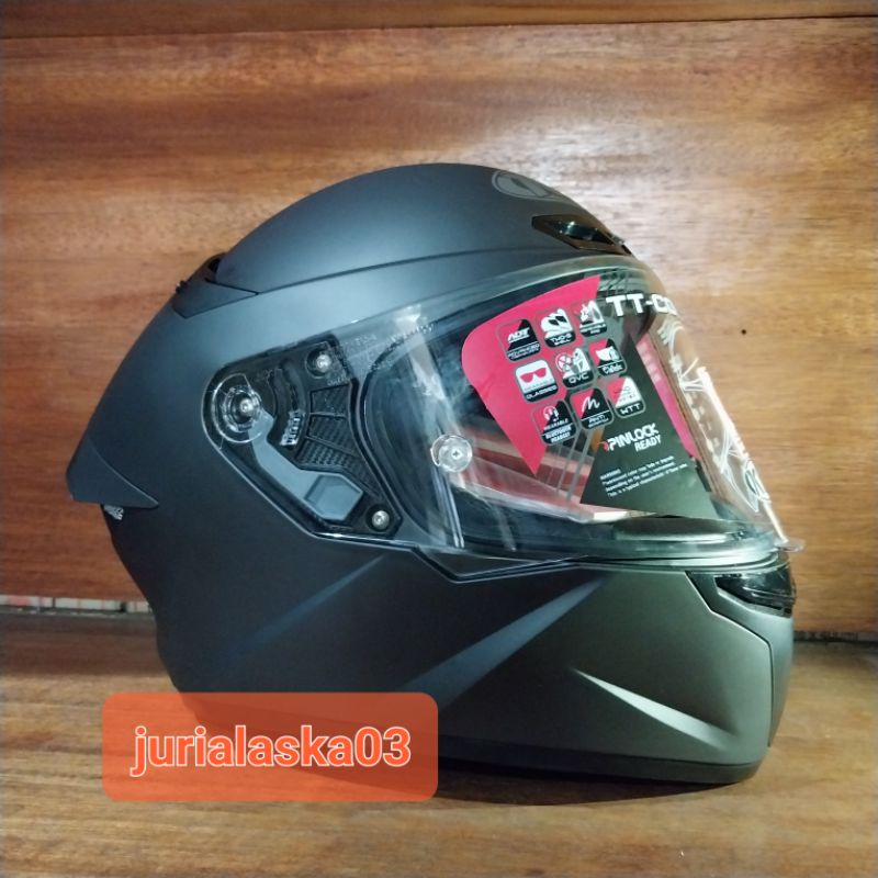 HELM KYT TTC  | KYT TT COURSE SOLID BLACK DOF  | FULL FACE