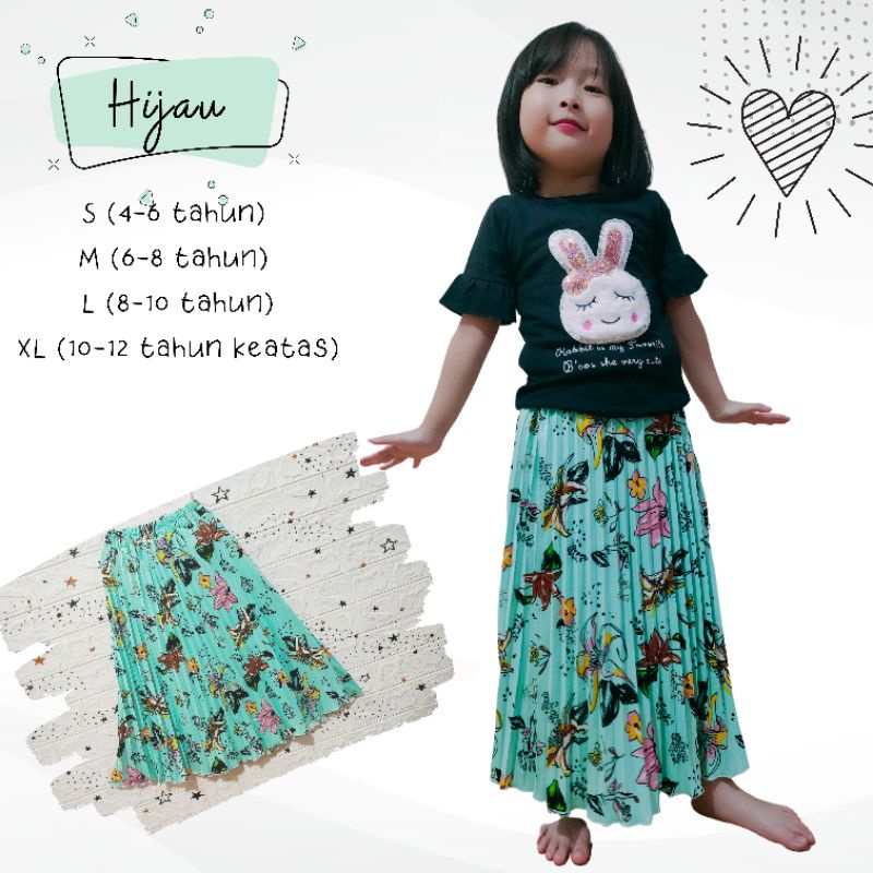 ROK PANJANG PLISKET ANAK usia 1-12 TAHUN Printing Exclusive Super Premium