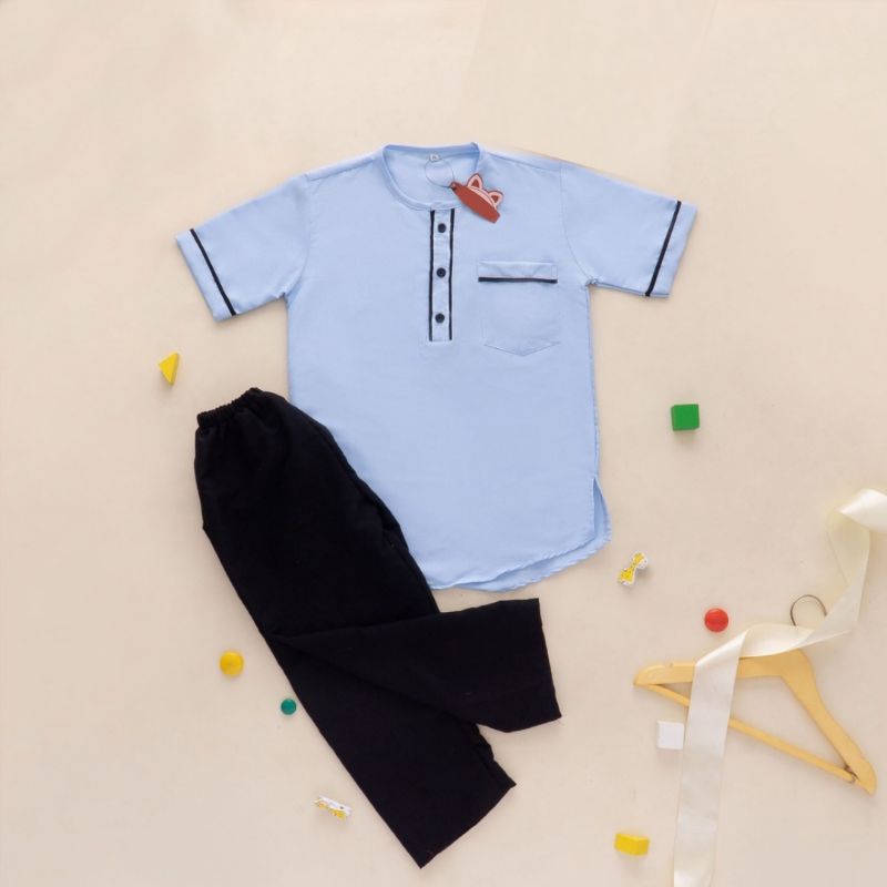 Setelan Anak Baju Koko Celana Panjang Set Sarkoci Kemeja Kurta Polos Kain Katun Laki Cowok Newborn Baby Bayi TK SD Sekolah Pesantren Madrasah Muslim Islam Umur Usia 0 1 2 3 4 5 6 7 8 9 Tahun 10 11 12 18 24 Bulan Warna Biru Coklat Hijau Remaja Kokohh