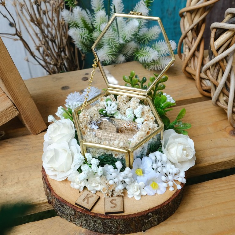 RING BOX KOTAK CINCIN LAMARAN  DAN PERNIKAHAN RUSTIC