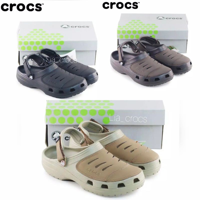 Crocs yukon men / sepatu crocs pria / yukon leather best seller