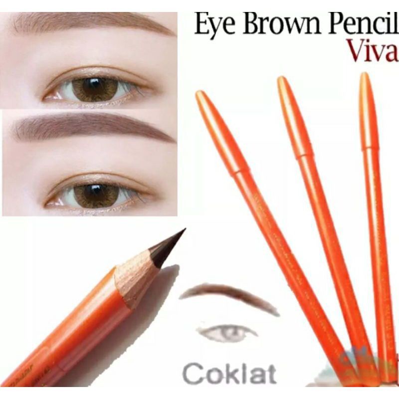 ✿ELYSABETHME✿ Viva pensil alis eyebrow pencil warna brown dan black original